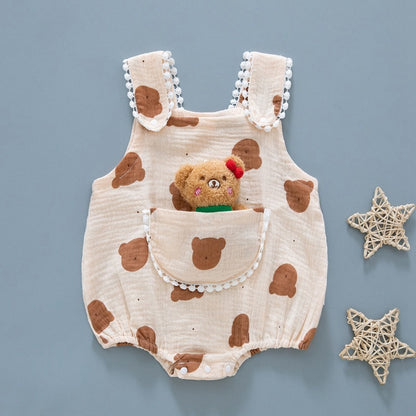 Cute Baby Gauze Rompers