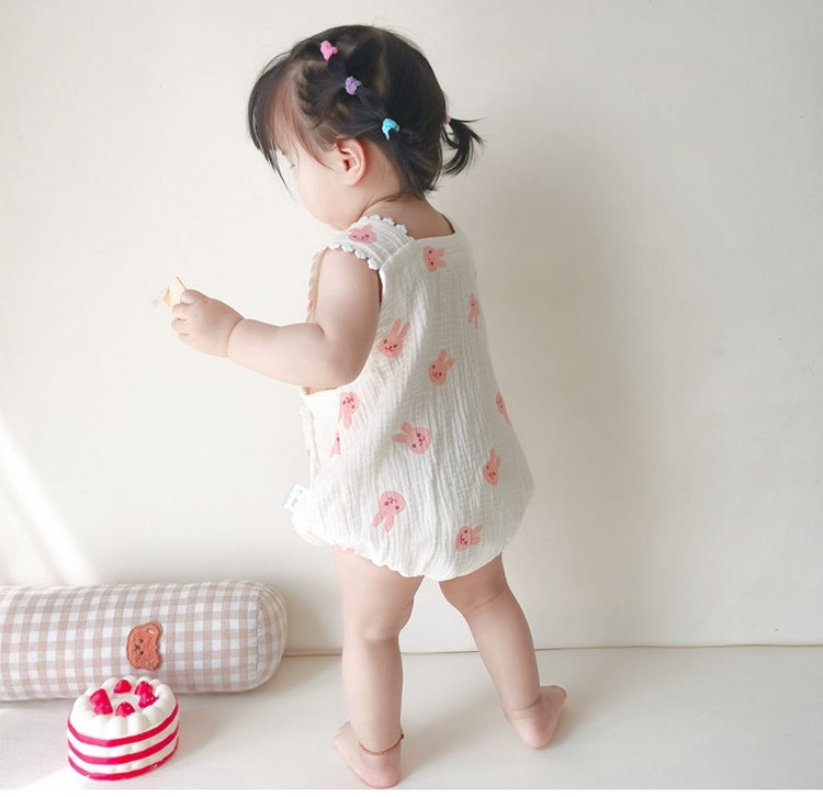 Cute Baby Gauze Rompers