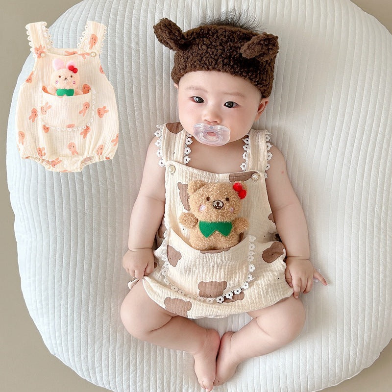 Cute Baby Gauze Rompers