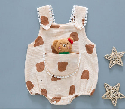 Cute Baby Gauze Rompers