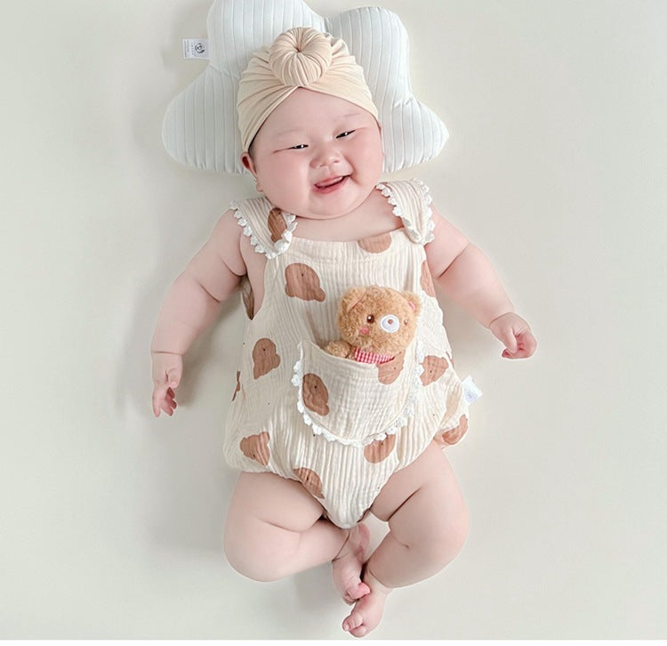 Cute Baby Gauze Rompers