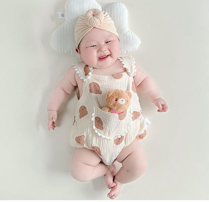 Cute Baby Gauze Rompers