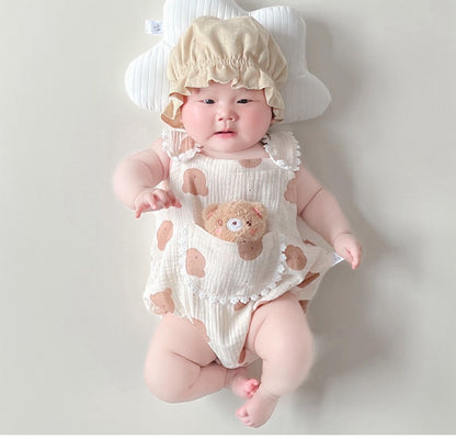 Cute Baby Gauze Rompers