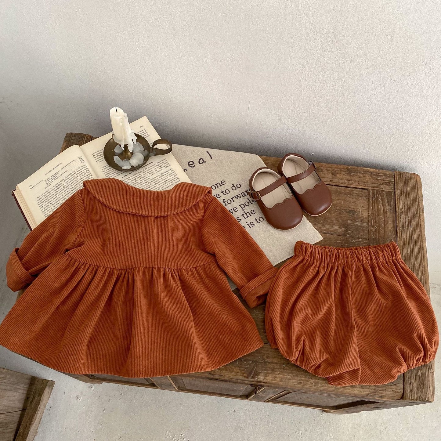 Corduroy Baby Bloomer 2-piece Set