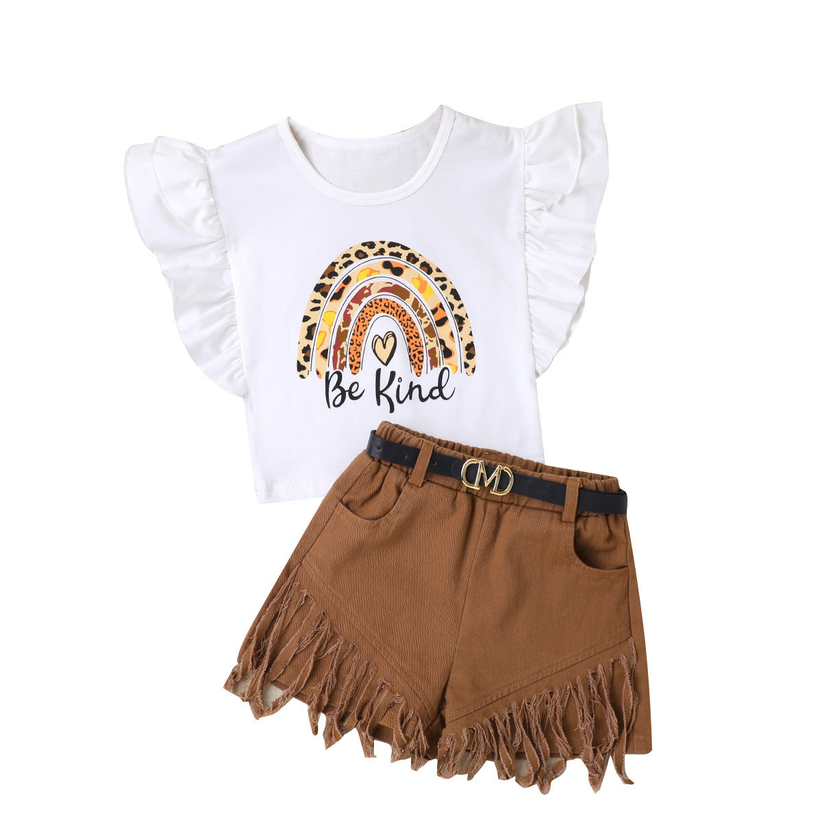 Flying Sleeve Top Shorts Set