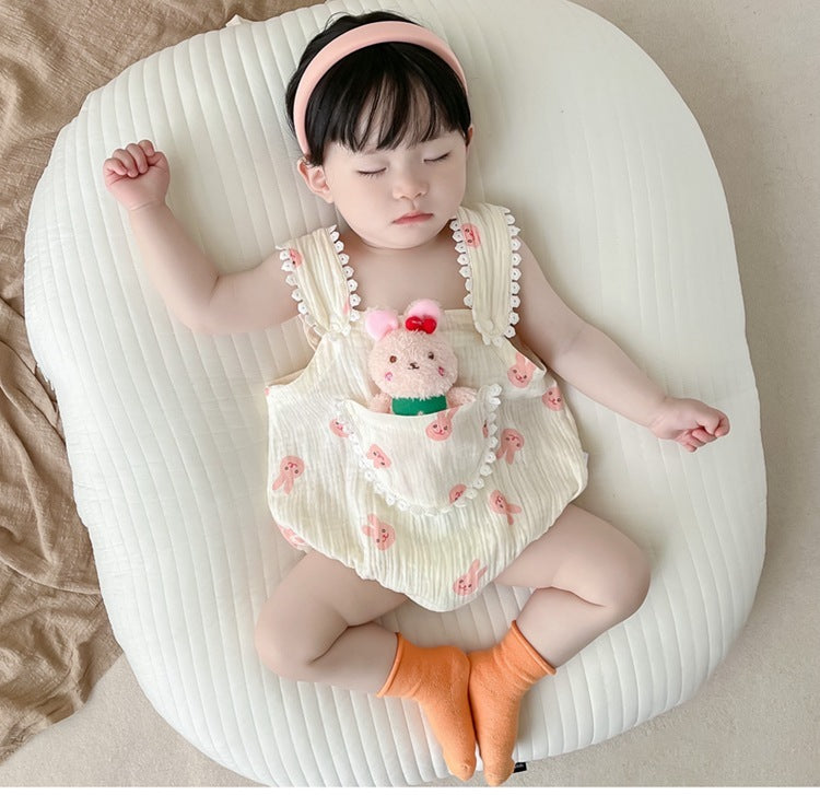 Cute Baby Gauze Rompers